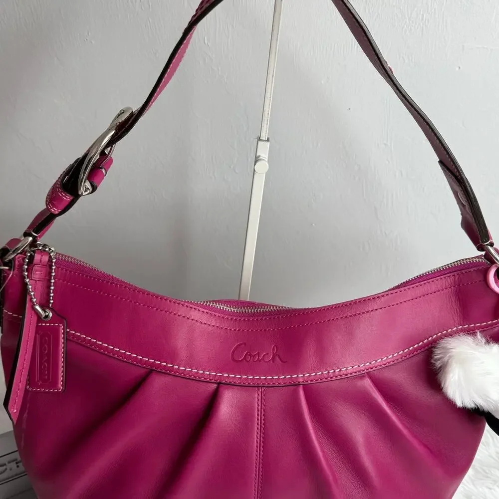 NWT y2k COACH Soho Pleated Leather Large Hobo Shoulder Bag F1373100